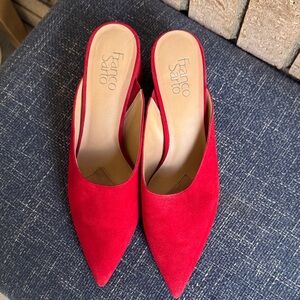 Franco Sarto Bold Red Women's Mules